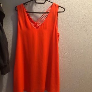 Bright orange summer dress